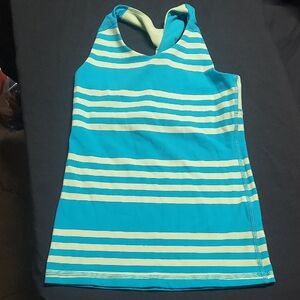 Ivivva Blue and Cream Striped Top